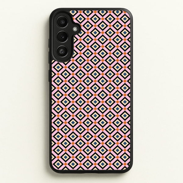 Retro Diamonds Pattern  - Abstract Patterns Phone Case for Galaxy A36