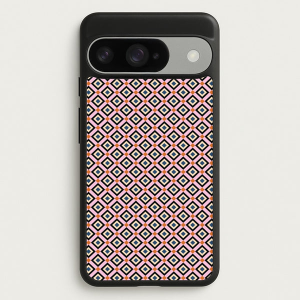 Retro Diamonds Pattern Phone Case for Google Pixel 10 / 10 Pro