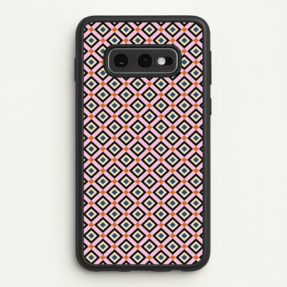 Retro Diamonds Pattern  - Abstract Patterns Phone Case for Galaxy S10e