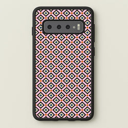 Retro Diamonds Pattern  - Abstract Patterns Phone Case for Galaxy S10