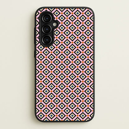 Retro Diamonds Pattern  - Abstract Patterns Phone Case for Galaxy A54