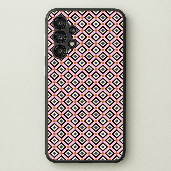 Retro Diamonds Pattern  - Abstract Patterns Phone Case for Galaxy A13