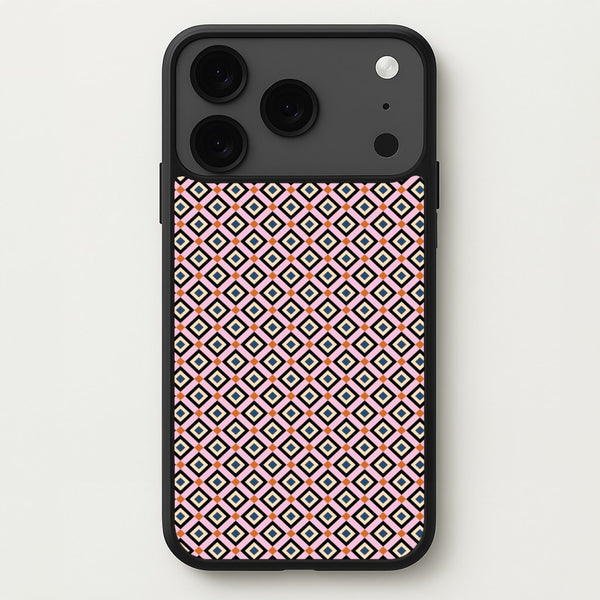 Retro Diamonds Pattern Phone Case for iPhone 17 Pro