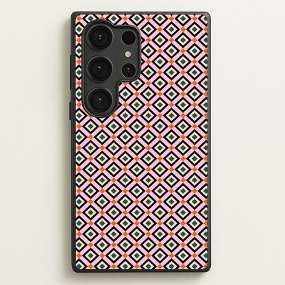 Retro Diamonds Pattern  - Abstract Patterns Phone Case for Galaxy S25 Ultra