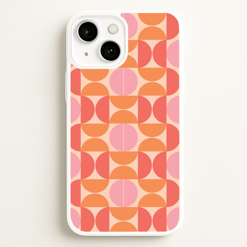 Retro Semi Circles Pattern  - Abstract Patterns Phone Case for iPhone 13 Mini