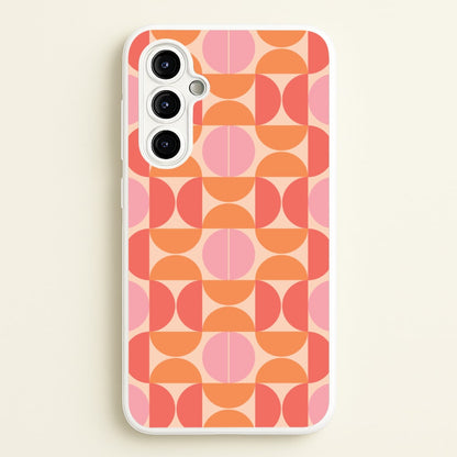 Retro Semi Circles Pattern  - Abstract Patterns Phone Case for Galaxy A54