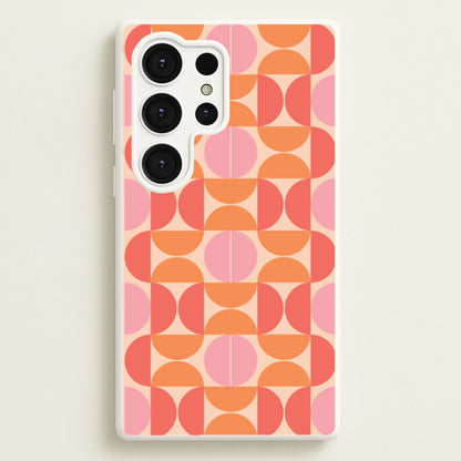 Retro Semi Circles Pattern  - Abstract Patterns Phone Case for Galaxy S25 Ultra
