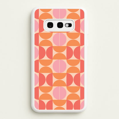Retro Semi Circles Pattern  - Abstract Patterns Phone Case for Galaxy S10e