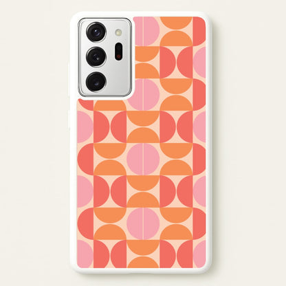 Retro Semi Circles Pattern  - Abstract Patterns Phone Case for Galaxy Note 20 Ultra