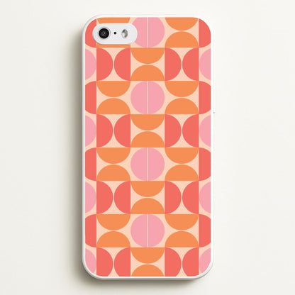 Retro Semi Circles Pattern  - Abstract Patterns Phone Case for iPhone 5 / 5s / SE 2016