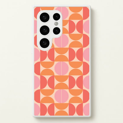 Retro Semi Circles Pattern  - Abstract Patterns Phone Case for Galaxy S24 Ultra