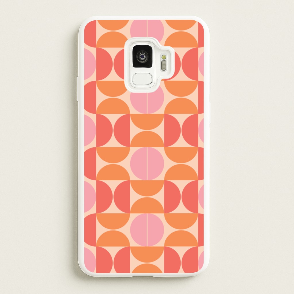 Retro Semi Circles Pattern  - Abstract Patterns Phone Case for Galaxy S9