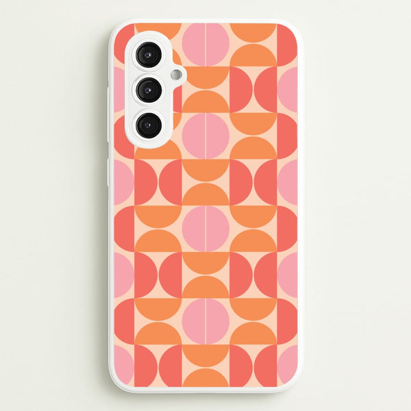 Retro Semi Circles Pattern  - Abstract Patterns Phone Case for Galaxy S23FE