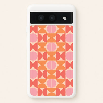 Retro Semi Circles Pattern  - Abstract Patterns Phone Case for Google Pixel 8a