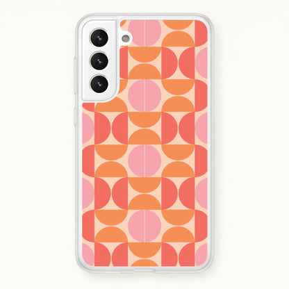Retro Semi Circles Pattern  - Abstract Patterns Phone Case for Galaxy S22 Plus