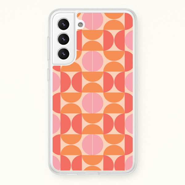 Retro Semi Circles Pattern  - Abstract Patterns Phone Case for Galaxy S22 Plus