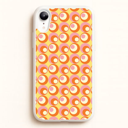 Colourful Circles Retro Pattern  - Abstract Patterns Phone Case for iPhone XR