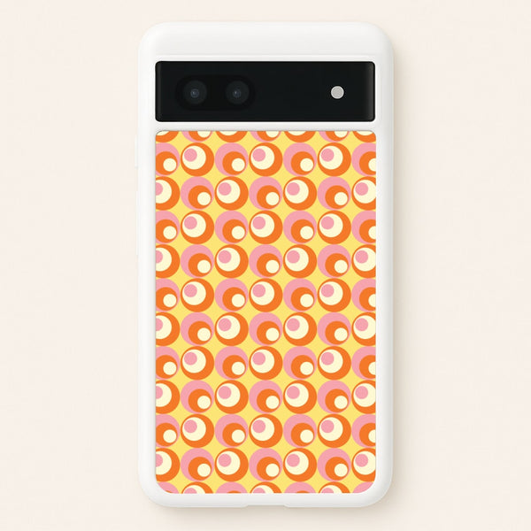 Colourful Circles Retro Pattern  - Abstract Patterns Phone Case for Google Pixel 6a