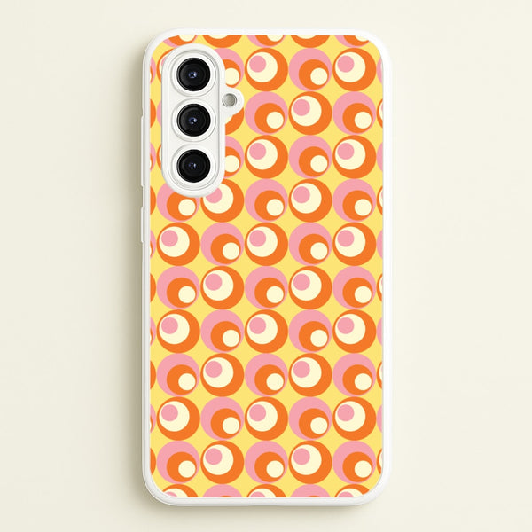 Colourful Circles Retro Pattern  - Abstract Patterns Phone Case for Galaxy A16