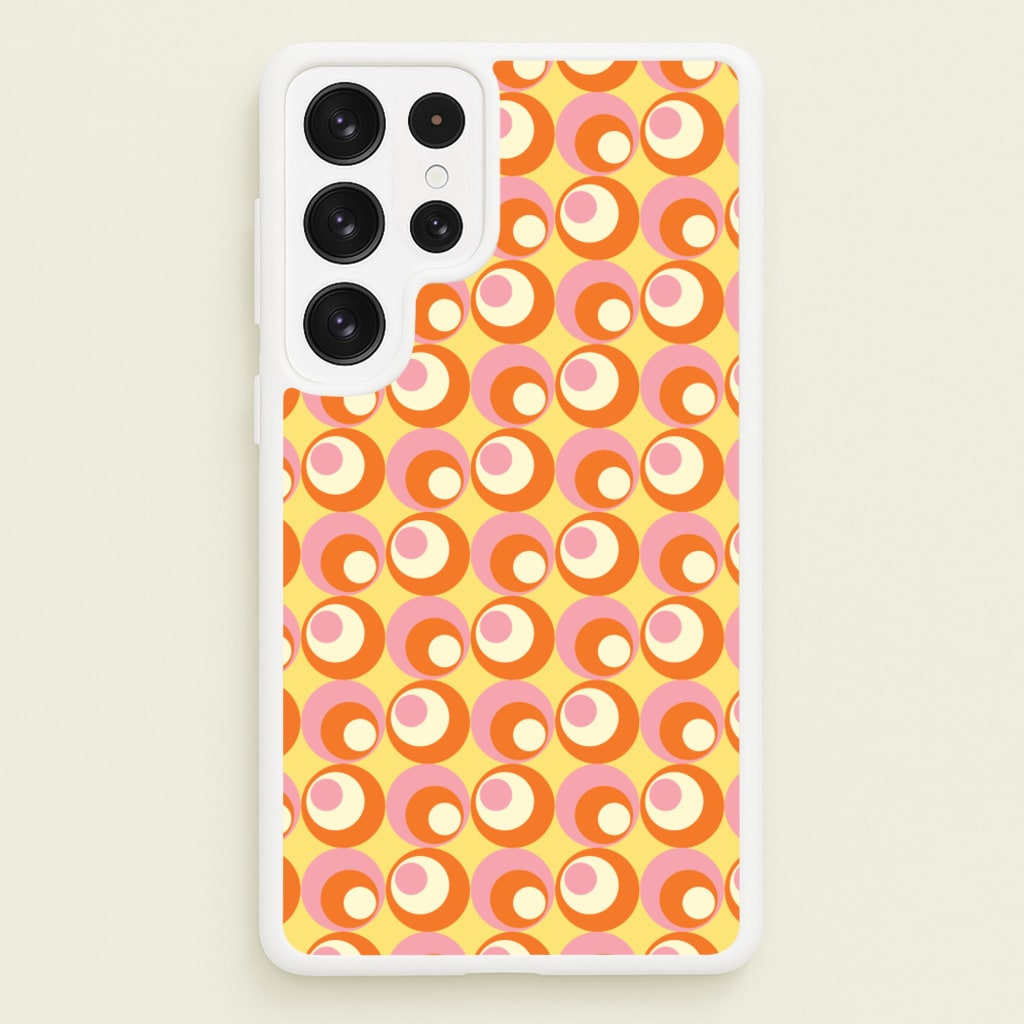 Colourful Circles Retro Pattern  - Abstract Patterns Phone Case for Galaxy S22 Ultra