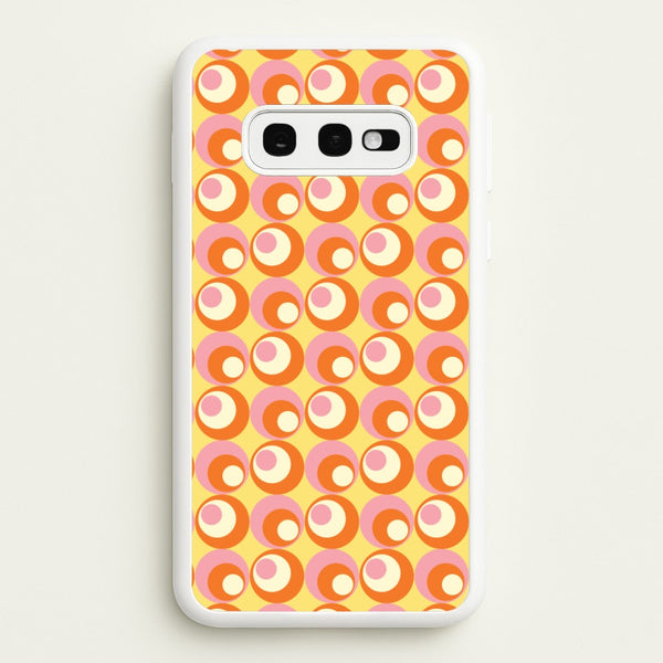 Colourful Circles Retro Pattern  - Abstract Patterns Phone Case for Galaxy S10e