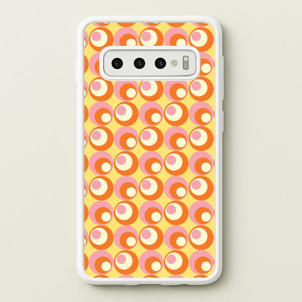 Colourful Circles Retro Pattern  - Abstract Patterns Phone Case for Galaxy S10