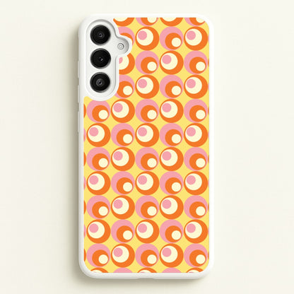 Colourful Circles Retro Pattern  - Abstract Patterns Phone Case for Galaxy A34