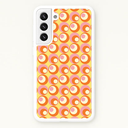 Colourful Circles Retro Pattern  - Abstract Patterns Phone Case for Galaxy S21FE