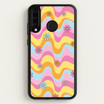 Summer Waves Retro Pattern  - Abstract Patterns Phone Case for Huawei P30 Lite