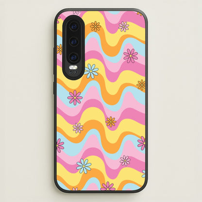 Summer Waves Retro Pattern  - Abstract Patterns Phone Case for Huawei P30