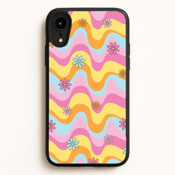 Summer Waves Retro Pattern  - Abstract Patterns Phone Case for iPhone XR