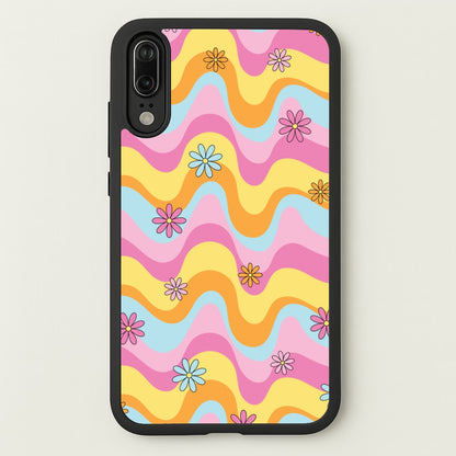 Summer Waves Retro Pattern  - Abstract Patterns Phone Case for Huawei P20
