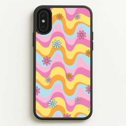 Summer Waves Retro Pattern  - Abstract Patterns Phone Case for iPhone XS Max
