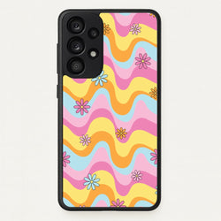 Summer Waves Retro Pattern  - Abstract Patterns Phone Case for Galaxy A53