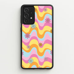 Summer Waves Retro Pattern  - Abstract Patterns Phone Case for Galaxy A52 / A52s
