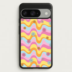Summer Waves Retro Pattern Phone Case for Google Pixel 10 / 10 Pro