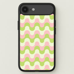 Green And Pink Retro Waves Pattern Phone Case for iPhone 17 Air