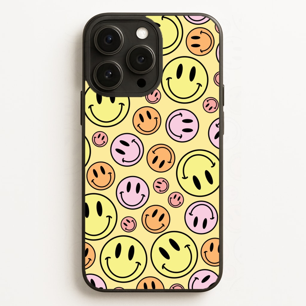 Retro Smileys Pattern  - Abstract Patterns Phone Case for iPhone 16 Pro Max