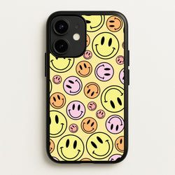Retro Smileys Pattern  - Abstract Patterns Phone Case for iPhone 12 Mini