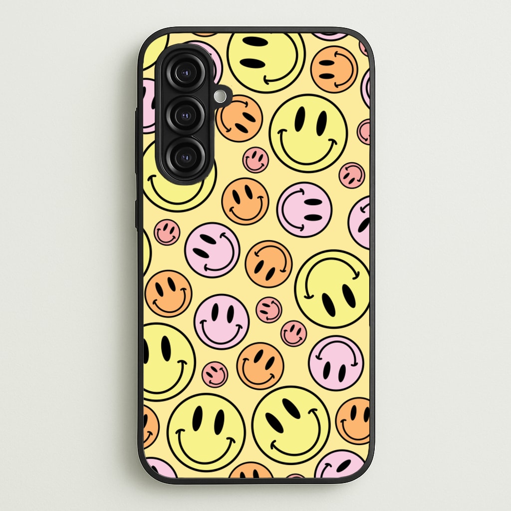 Retro Smileys Pattern  - Abstract Patterns Phone Case for Galaxy A16