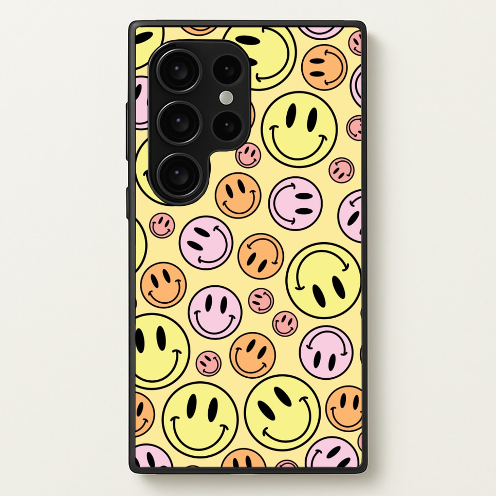 Retro Smileys Pattern  - Abstract Patterns Phone Case for Galaxy S24 Ultra
