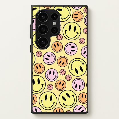Retro Smileys Pattern  - Abstract Patterns Phone Case for Galaxy S24 Ultra