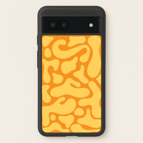 Yellow Blobs Abstract Pattern  - Abstract Patterns Phone Case for Google Pixel 6a