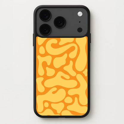 Yellow Blobs Abstract Pattern Phone Case for iPhone 17 Pro Max