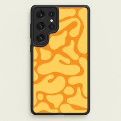 Yellow Blobs Abstract Pattern  - Abstract Patterns Phone Case for Galaxy S22 Ultra