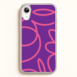 Pink Squiggles Abstract Pattern  - Abstract Patterns Phone Case for iPhone XR