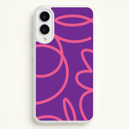Pink Squiggles Abstract Pattern  - Abstract Patterns Phone Case for Galaxy S25 Edge