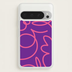Pink Squiggles Abstract Pattern  - Abstract Patterns Phone Case for Google Pixel 9 Pro XL