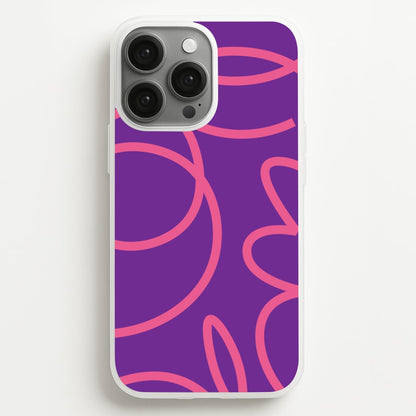 Pink Squiggles Abstract Pattern  - Abstract Patterns Phone Case for iPhone 13 Pro Max