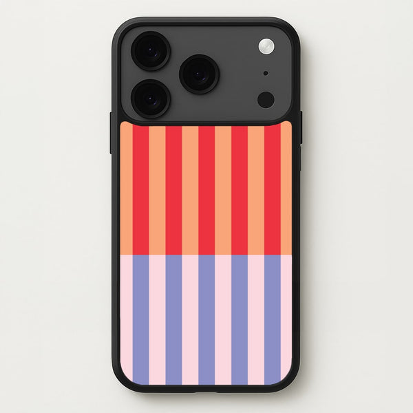 Multicoloured Pinstripe Abstract Pattern Phone Case for iPhone 17 Pro